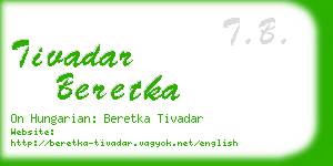 tivadar beretka business card